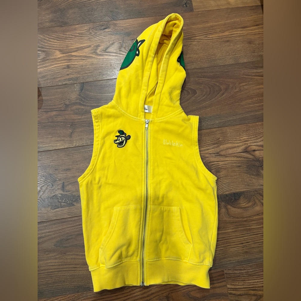 Bla Bla Kia hoodie sweatshirt vest bird VGUC size 8-10 years